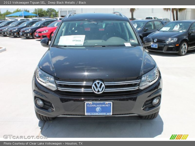 Deep Black Metallic / Black 2013 Volkswagen Tiguan SEL