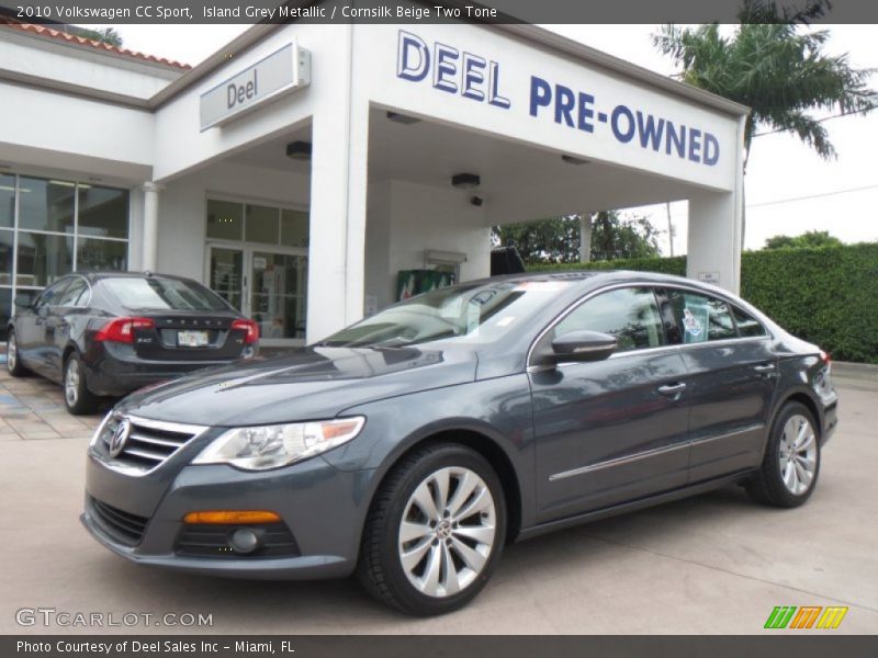 Island Grey Metallic / Cornsilk Beige Two Tone 2010 Volkswagen CC Sport