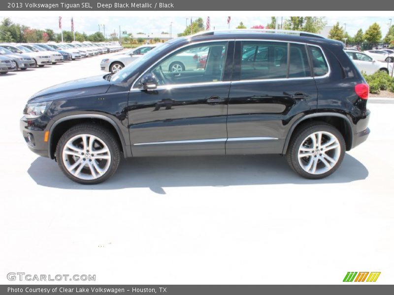 Deep Black Metallic / Black 2013 Volkswagen Tiguan SEL