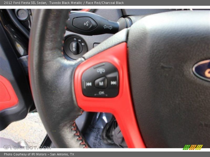 Tuxedo Black Metallic / Race Red/Charcoal Black 2012 Ford Fiesta SEL Sedan