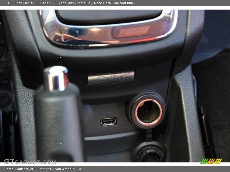 Tuxedo Black Metallic / Race Red/Charcoal Black 2012 Ford Fiesta SEL Sedan