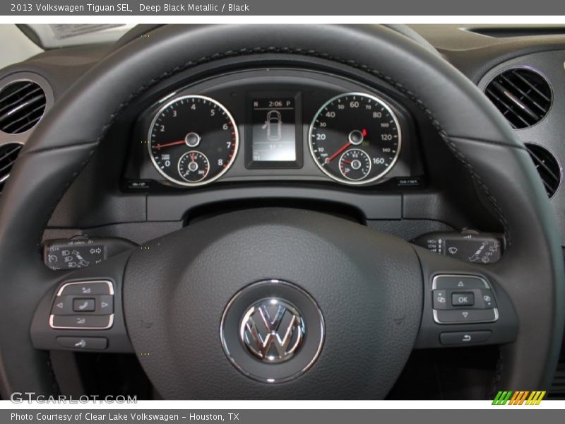Deep Black Metallic / Black 2013 Volkswagen Tiguan SEL