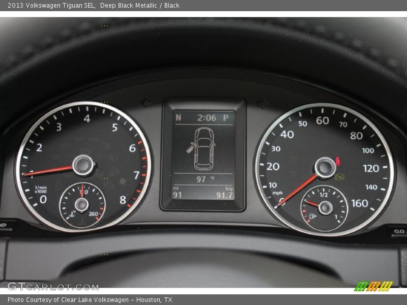 Deep Black Metallic / Black 2013 Volkswagen Tiguan SEL