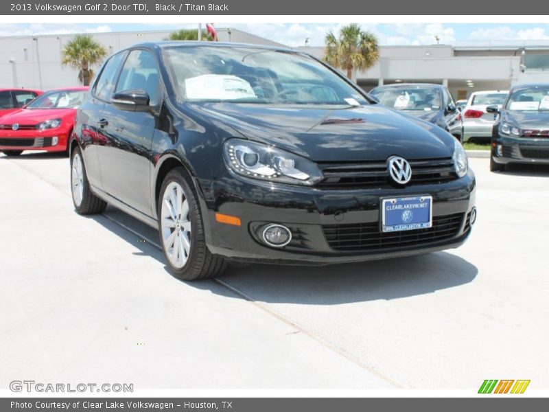 Black / Titan Black 2013 Volkswagen Golf 2 Door TDI