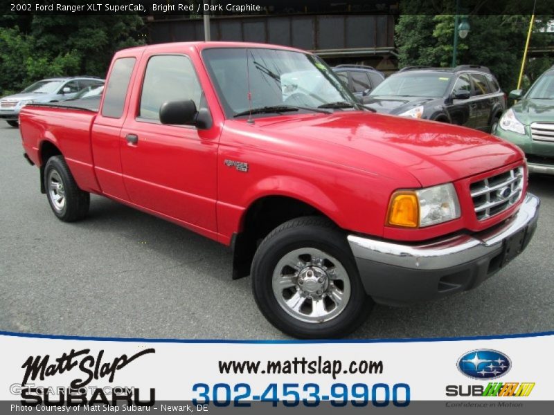 Bright Red / Dark Graphite 2002 Ford Ranger XLT SuperCab
