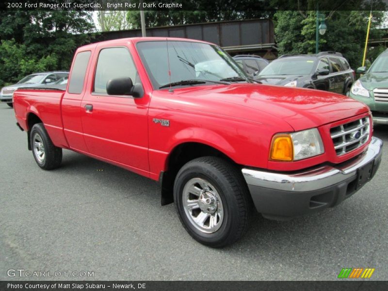 Bright Red / Dark Graphite 2002 Ford Ranger XLT SuperCab