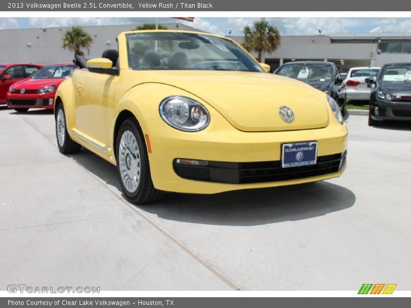 Yellow Rush / Titan Black 2013 Volkswagen Beetle 2.5L Convertible
