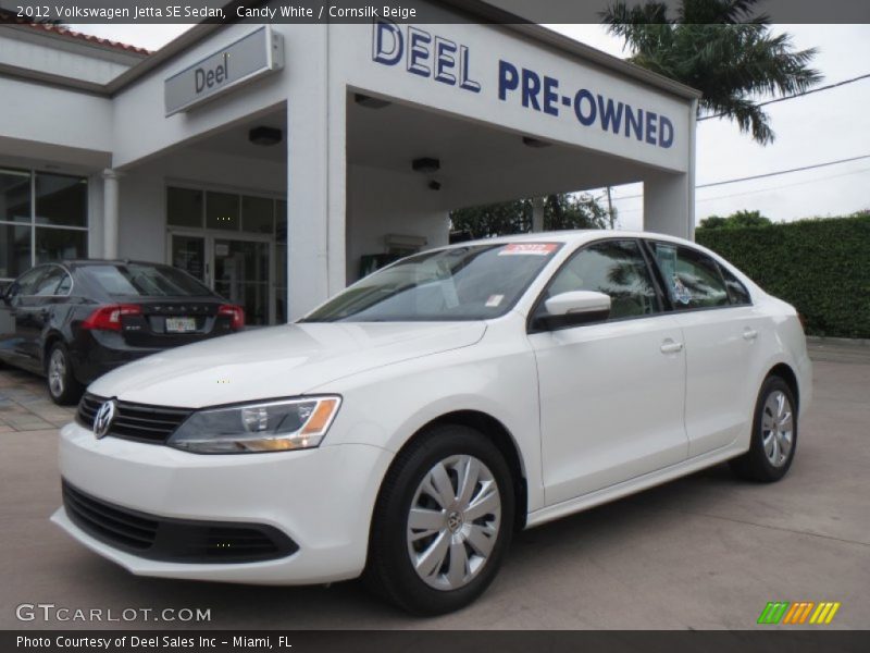 Candy White / Cornsilk Beige 2012 Volkswagen Jetta SE Sedan