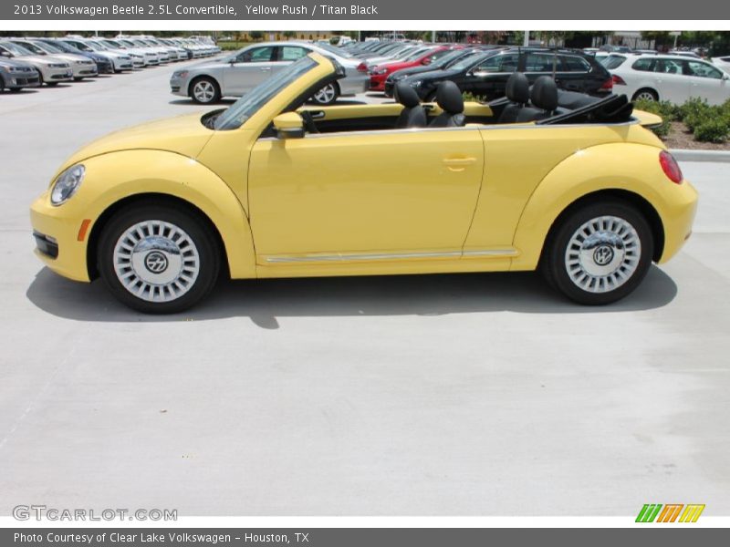 Yellow Rush / Titan Black 2013 Volkswagen Beetle 2.5L Convertible