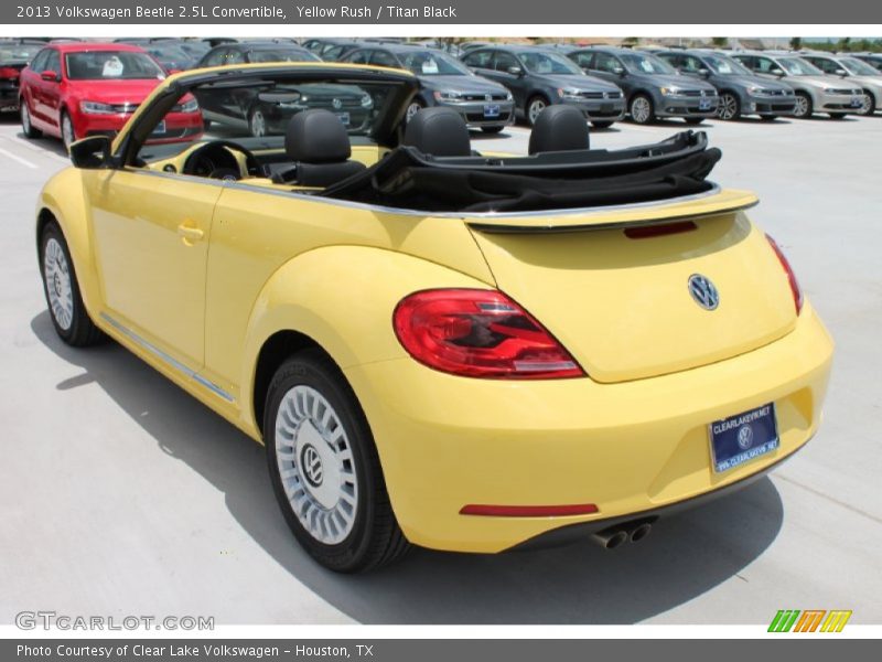 Yellow Rush / Titan Black 2013 Volkswagen Beetle 2.5L Convertible
