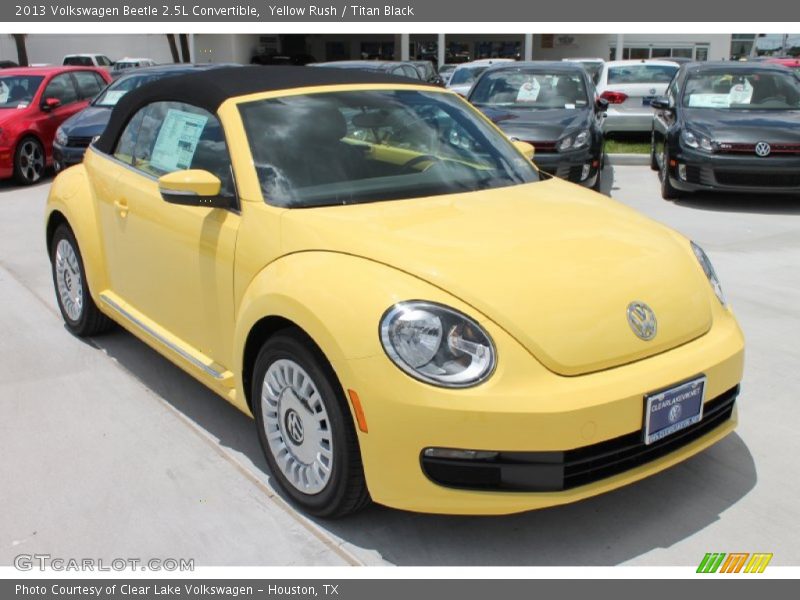 Yellow Rush / Titan Black 2013 Volkswagen Beetle 2.5L Convertible