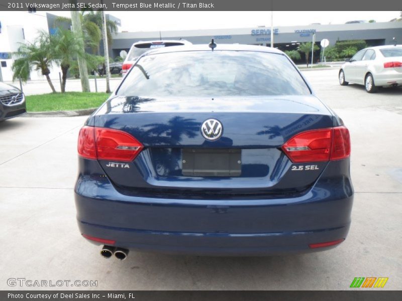 Tempest Blue Metallic / Titan Black 2011 Volkswagen Jetta SEL Sedan