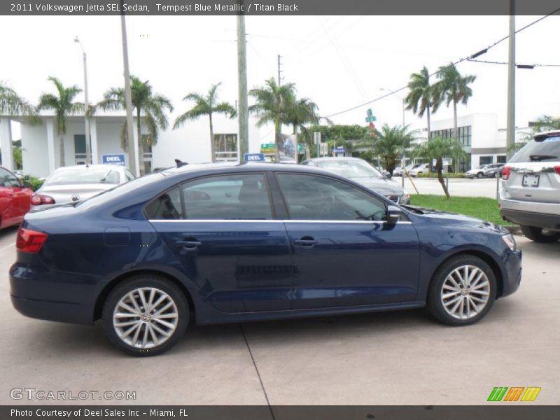 Tempest Blue Metallic / Titan Black 2011 Volkswagen Jetta SEL Sedan