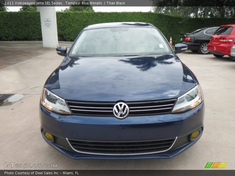 Tempest Blue Metallic / Titan Black 2011 Volkswagen Jetta SEL Sedan