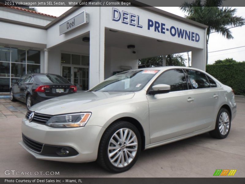 White Gold Metallic / Cornsilk Beige 2011 Volkswagen Jetta SEL Sedan