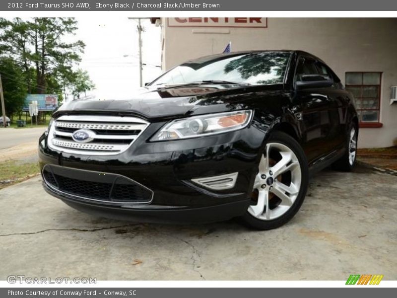 Ebony Black / Charcoal Black/Umber Brown 2012 Ford Taurus SHO AWD