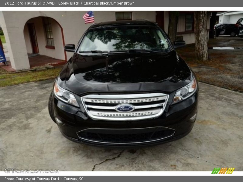 Ebony Black / Charcoal Black/Umber Brown 2012 Ford Taurus SHO AWD