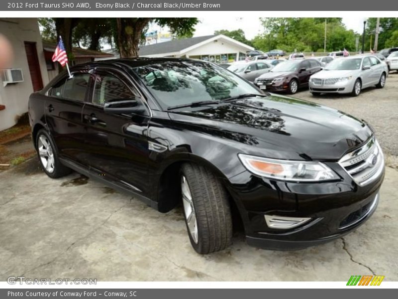 Ebony Black / Charcoal Black/Umber Brown 2012 Ford Taurus SHO AWD