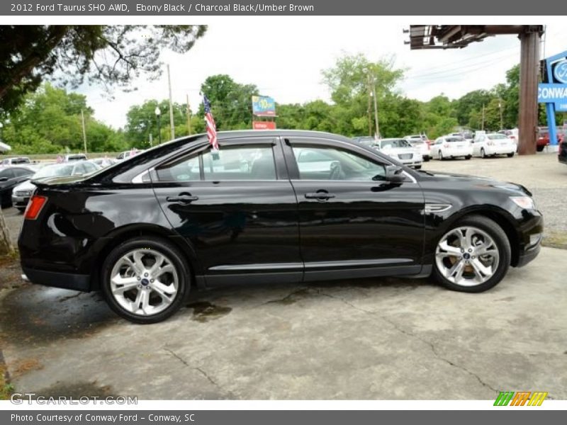 Ebony Black / Charcoal Black/Umber Brown 2012 Ford Taurus SHO AWD