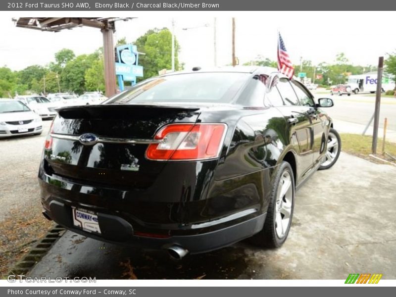 Ebony Black / Charcoal Black/Umber Brown 2012 Ford Taurus SHO AWD