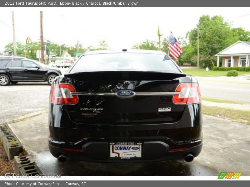 Ebony Black / Charcoal Black/Umber Brown 2012 Ford Taurus SHO AWD