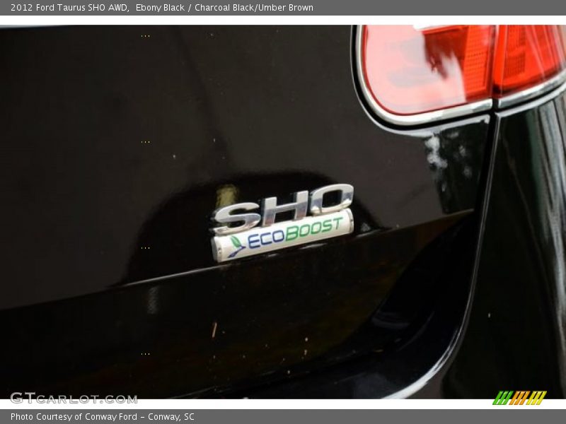 Ebony Black / Charcoal Black/Umber Brown 2012 Ford Taurus SHO AWD