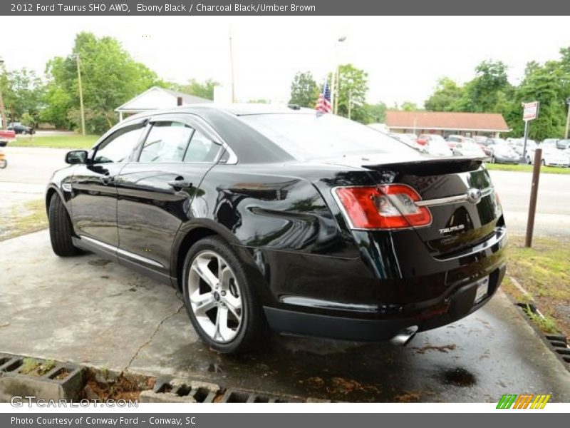 Ebony Black / Charcoal Black/Umber Brown 2012 Ford Taurus SHO AWD