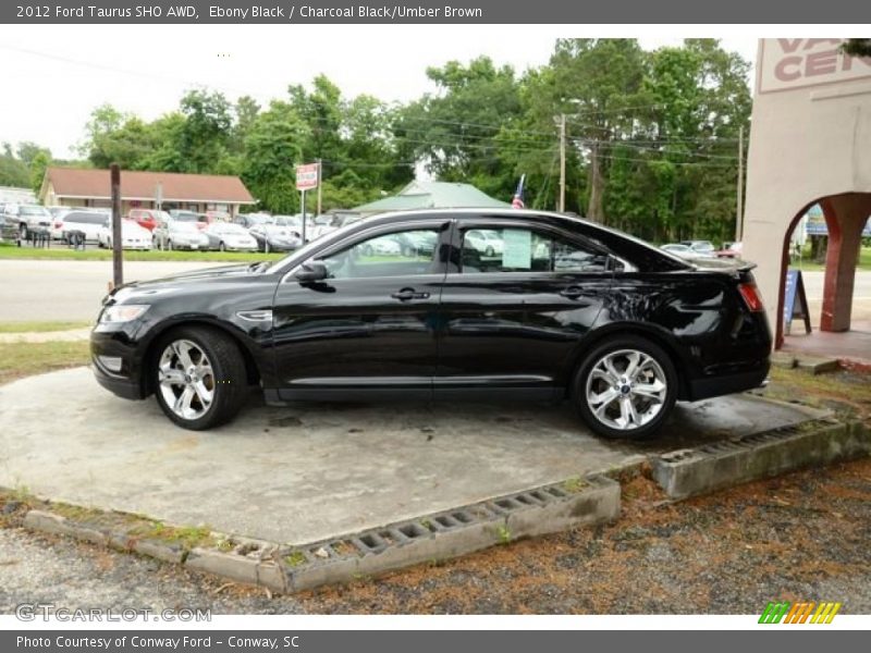 Ebony Black / Charcoal Black/Umber Brown 2012 Ford Taurus SHO AWD