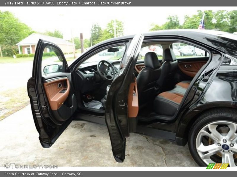 Ebony Black / Charcoal Black/Umber Brown 2012 Ford Taurus SHO AWD