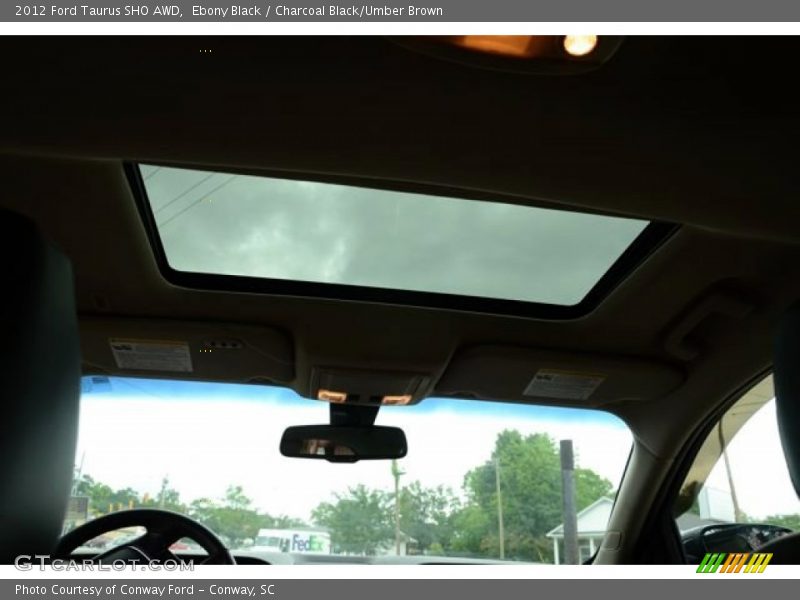 Ebony Black / Charcoal Black/Umber Brown 2012 Ford Taurus SHO AWD