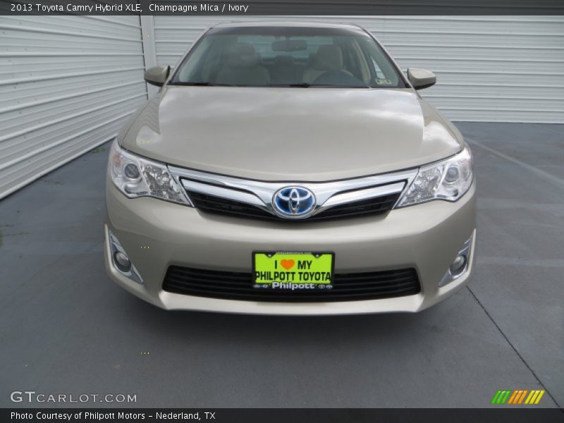 Champagne Mica / Ivory 2013 Toyota Camry Hybrid XLE