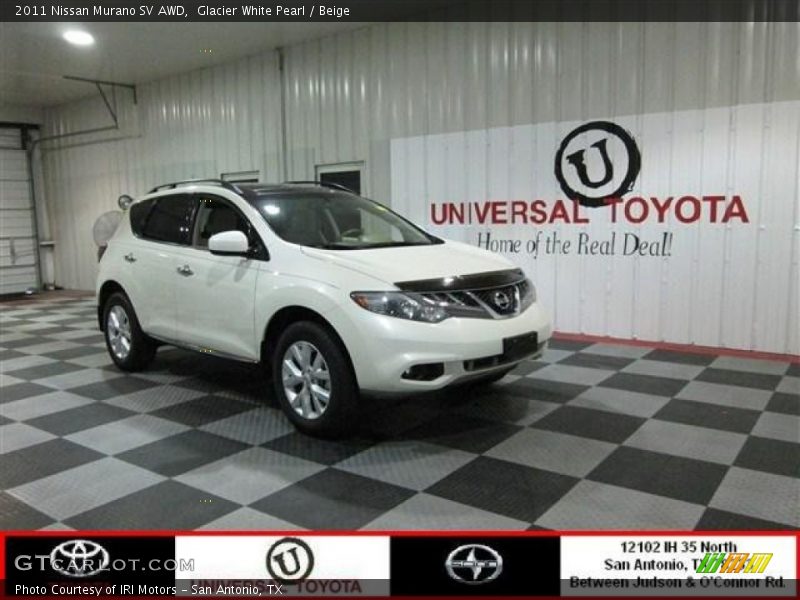 Glacier White Pearl / Beige 2011 Nissan Murano SV AWD