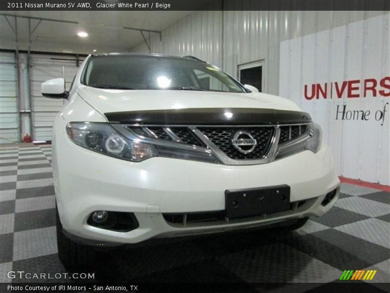 Glacier White Pearl / Beige 2011 Nissan Murano SV AWD