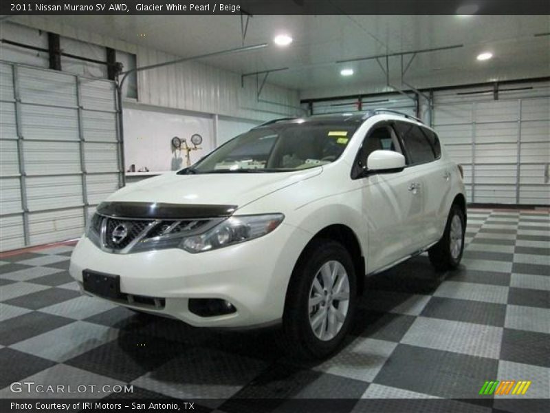 Glacier White Pearl / Beige 2011 Nissan Murano SV AWD