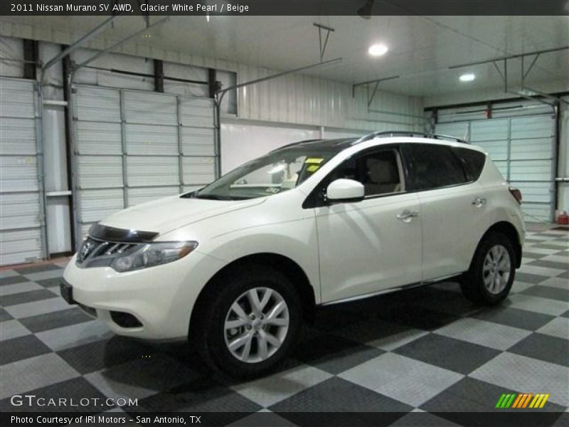 Glacier White Pearl / Beige 2011 Nissan Murano SV AWD