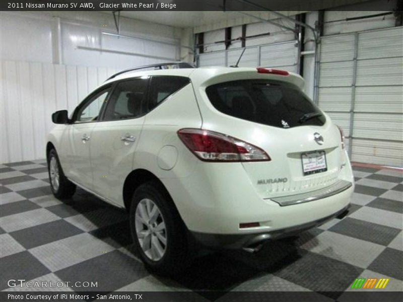 Glacier White Pearl / Beige 2011 Nissan Murano SV AWD