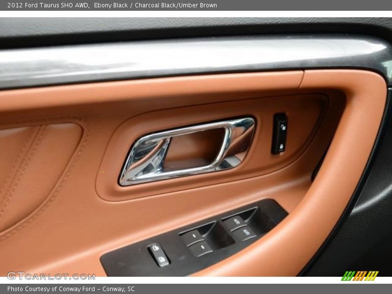 Ebony Black / Charcoal Black/Umber Brown 2012 Ford Taurus SHO AWD