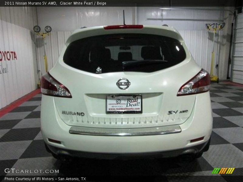 Glacier White Pearl / Beige 2011 Nissan Murano SV AWD