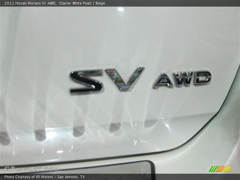 Glacier White Pearl / Beige 2011 Nissan Murano SV AWD