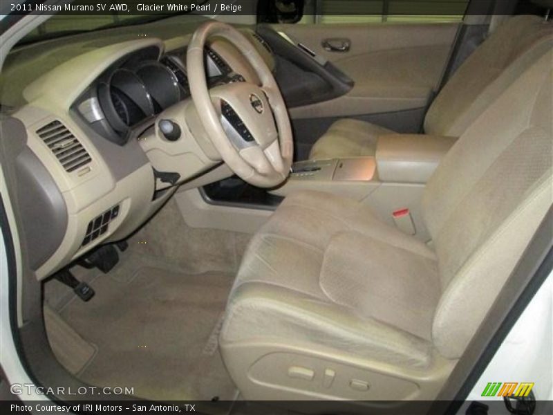 Glacier White Pearl / Beige 2011 Nissan Murano SV AWD
