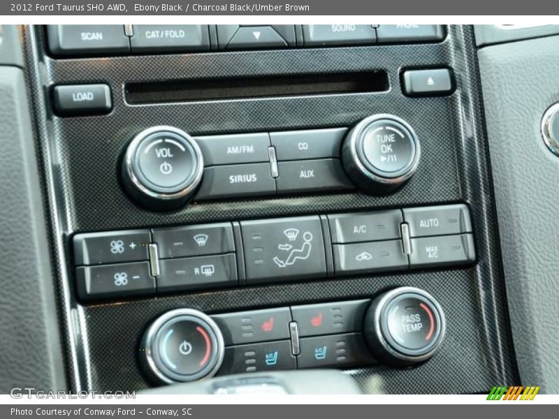 Controls of 2012 Taurus SHO AWD