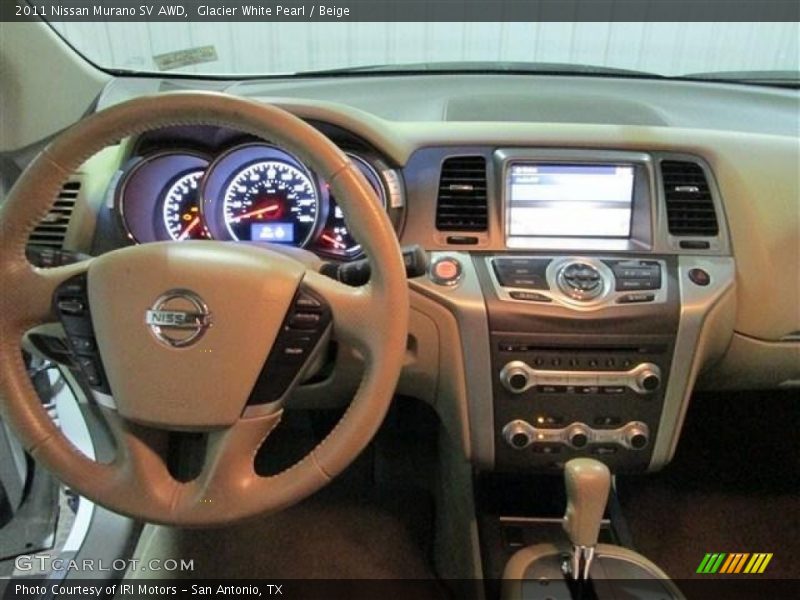 Glacier White Pearl / Beige 2011 Nissan Murano SV AWD