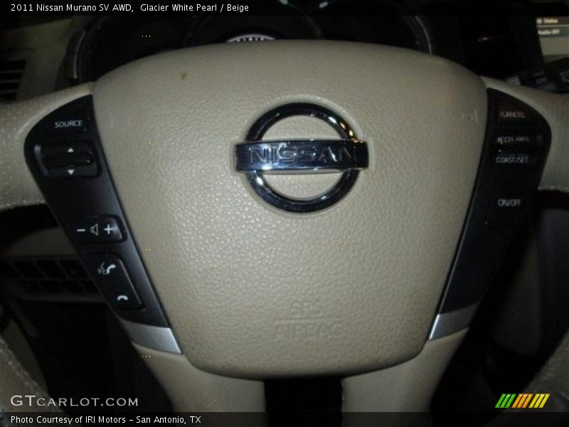 Glacier White Pearl / Beige 2011 Nissan Murano SV AWD