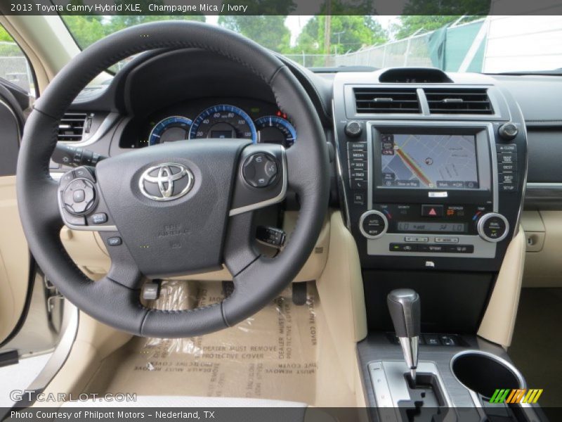 Champagne Mica / Ivory 2013 Toyota Camry Hybrid XLE