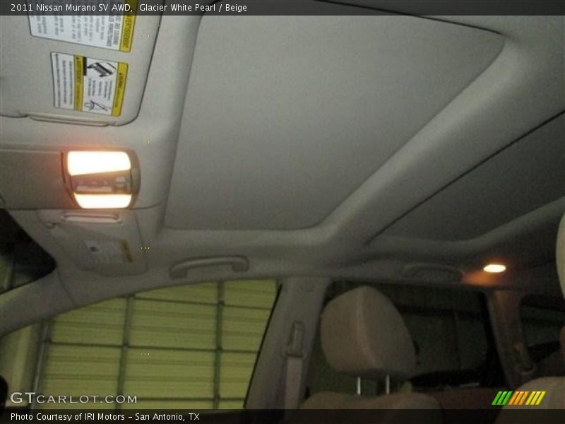 Glacier White Pearl / Beige 2011 Nissan Murano SV AWD