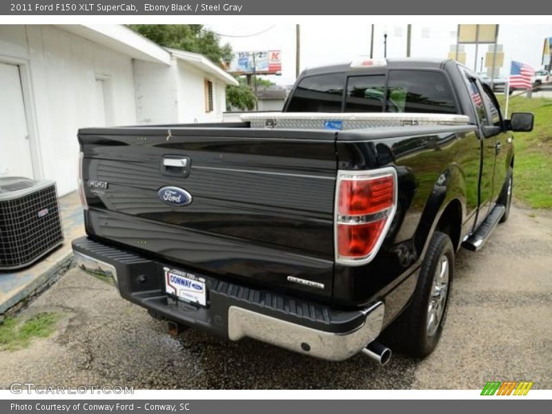 Ebony Black / Steel Gray 2011 Ford F150 XLT SuperCab