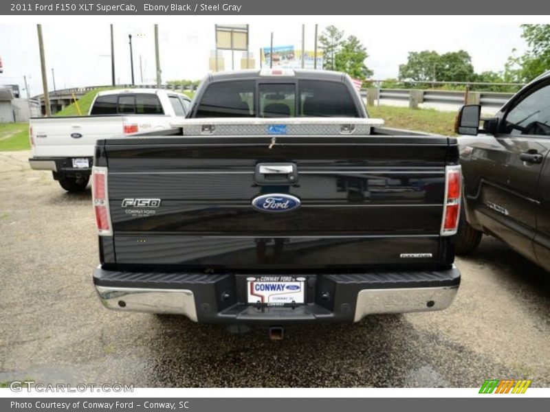 Ebony Black / Steel Gray 2011 Ford F150 XLT SuperCab