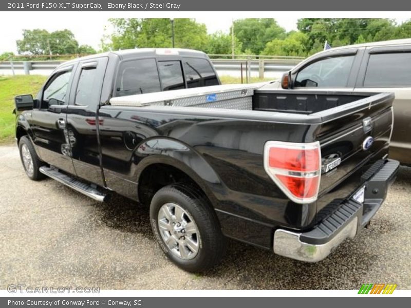 Ebony Black / Steel Gray 2011 Ford F150 XLT SuperCab