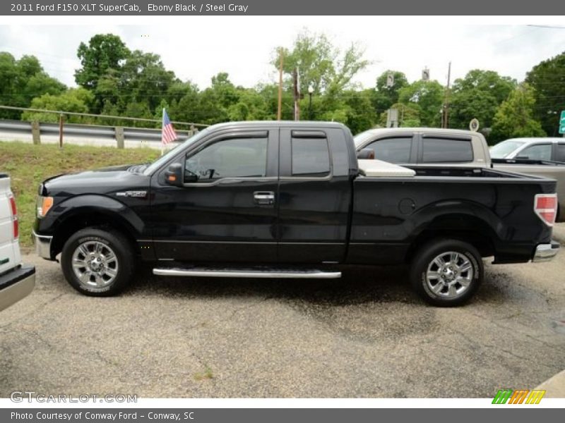 Ebony Black / Steel Gray 2011 Ford F150 XLT SuperCab