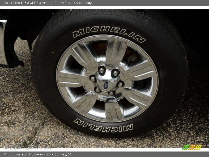 Ebony Black / Steel Gray 2011 Ford F150 XLT SuperCab